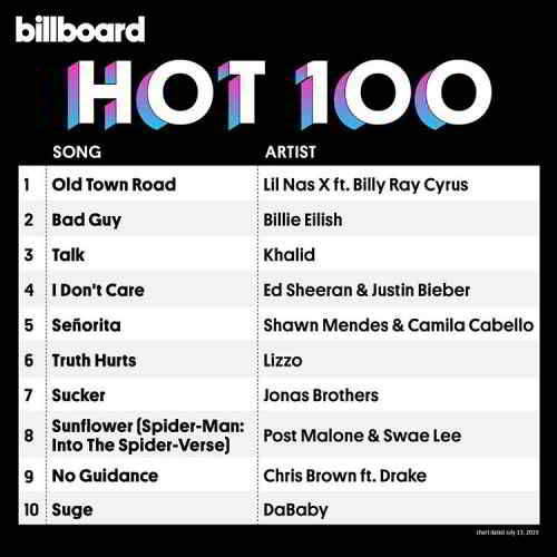 Billboard Hot 100 Singles Chart 13.07