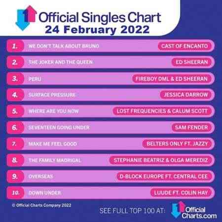 The Official UK Top 100 Singles Chart [24.02] 2022 (2022) скачать через торрент