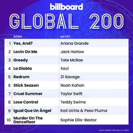 Billboard Global 200 Singles Chart [03.02] 2024 (2024) скачать торрент