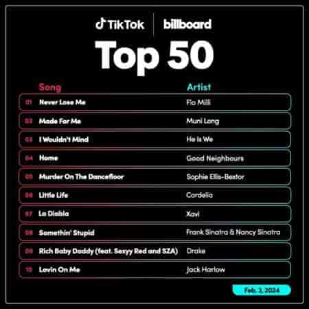 TikTok Billboard Top 50 Singles Chart [03.02] 2024 (2024) скачать торрент