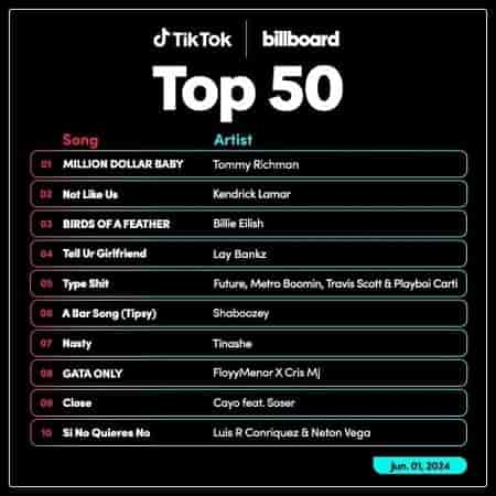 TikTok Billboard Top 50 Singles Chart 01.06.2024 2024 (2024) скачать через торрент
